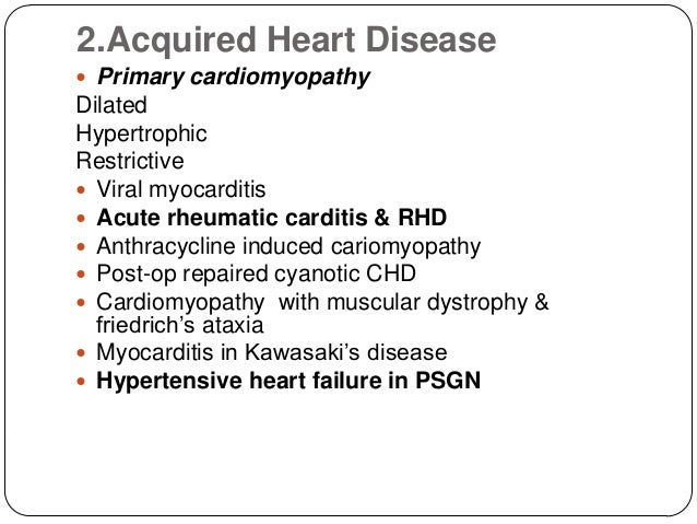 What is heart disease acquired What is heart disease acquired